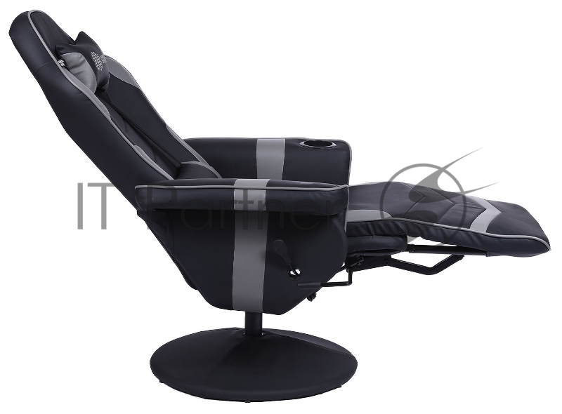 Кресло игровое Cactus CS-CHR-GS200BLG черный/серый сиденье черный/серый эко.кожа блин металл черный подст.для ног