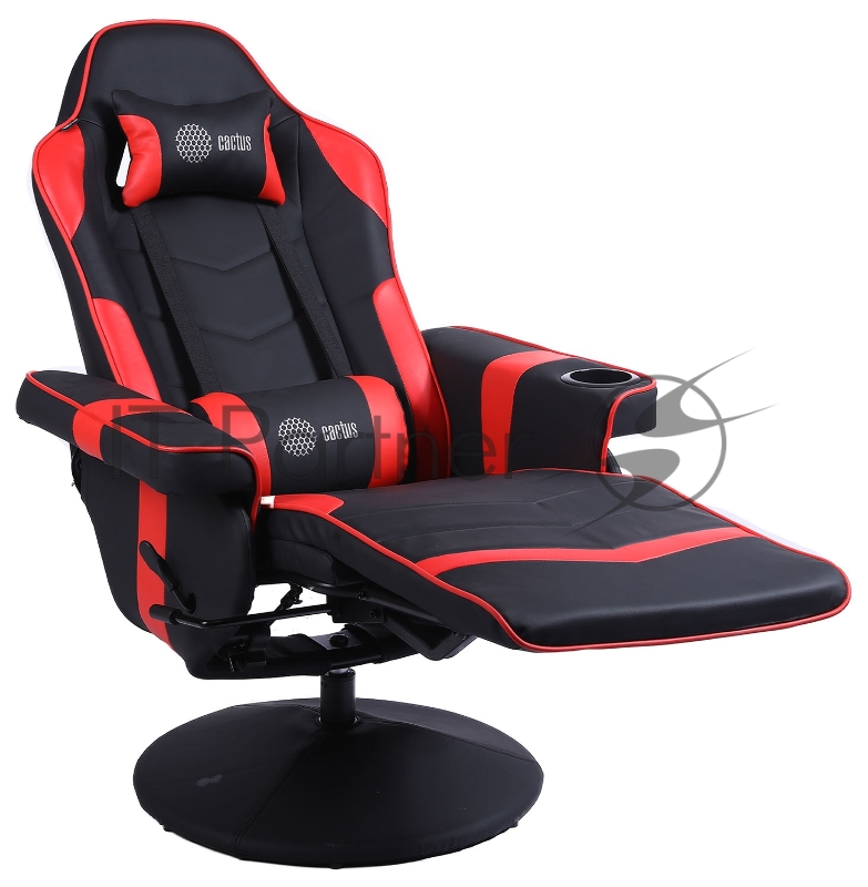 Кресло игровое Cactus CS-CHR-GS200BLR черный/красный сиденье черный/красный эко.кожа блин металл подст.для ног