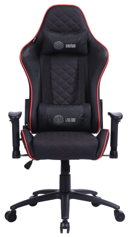 Кресло игровое Cactus CS-CHR-030BLR черный/красный сиденье черный/красный эко.кожа с подголов. крестовина металл пластик черный