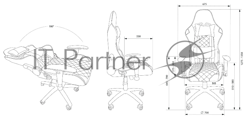 Кресло игровое Cactus CS-CHR-030BL черный сиденье черный эко.кожа с подголов. крестовина металл пластик черный