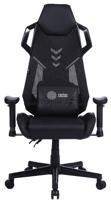 Кресло игровое Cactus CS-CHR-090BL черный сиденье черный эко.кожа крестовина пластик пластик черный