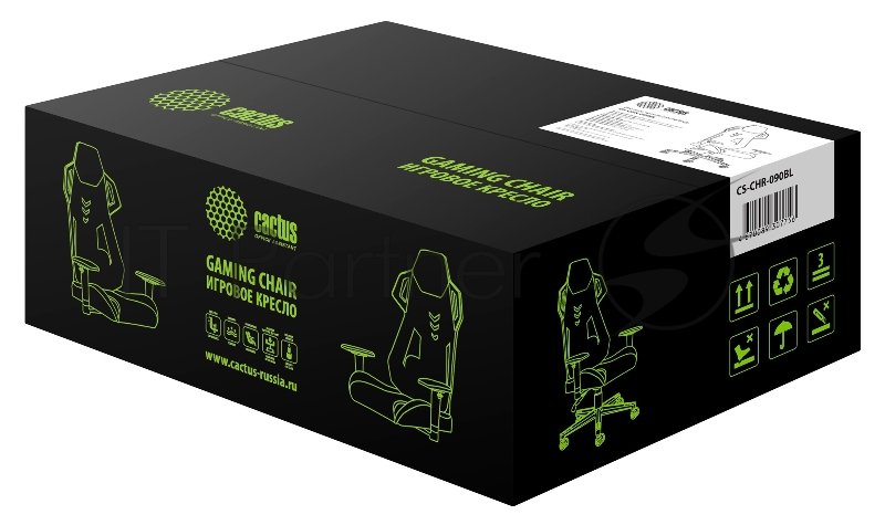 Кресло игровое Cactus CS-CHR-090BL черный сиденье черный эко.кожа крестовина пластик пластик черный