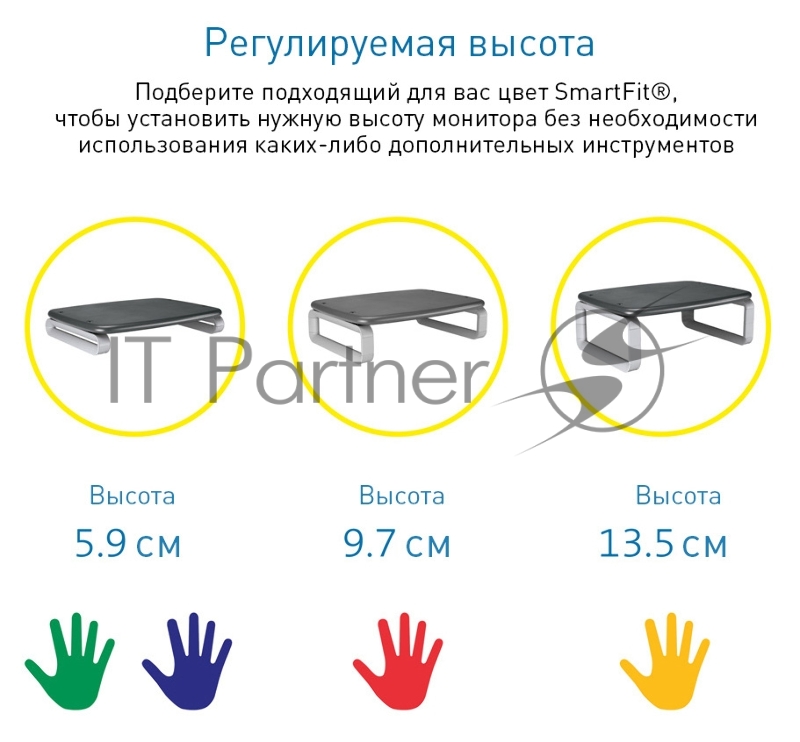 Подставка Kensington SmartFit черный/серый (60089)