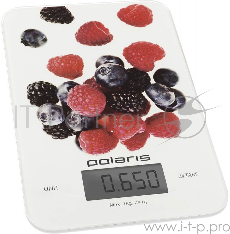 Весы кухонные Polaris PKS 0740DG белый/рисунок