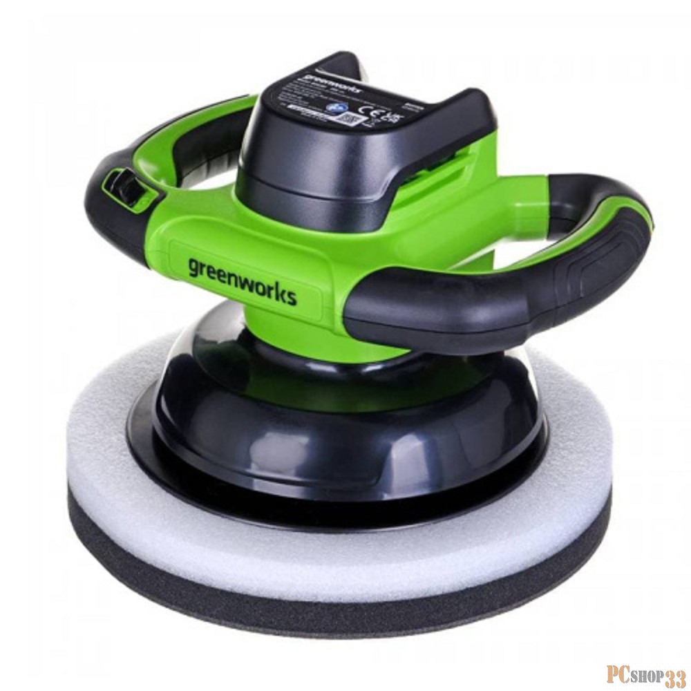 Полировальная машина аккумуляторная GreenWorks G24BU10, 24 В, без АКБ и ЗУ (3502107)