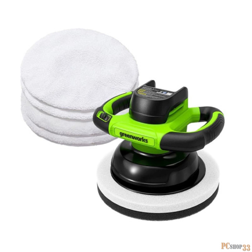 Полировальная машина аккумуляторная GreenWorks G24BU10, 24 В, без АКБ и ЗУ (3502107)