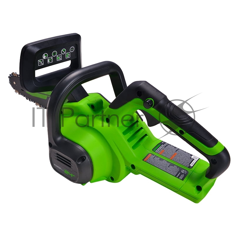 Цепная пила аккумуляторная GreenWorks G24CS25K4, 24V, 25см, c АКБ 4Ач и ЗУ (2007707UB)