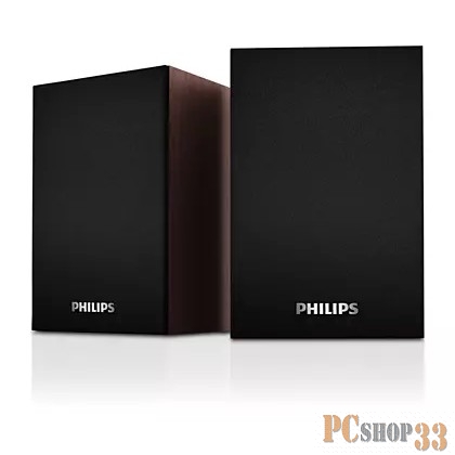 Колонки Philips Speaker SPA20 3Вт(1,5 Вт x 2) Усилитель класса AB, 75 Гц-20 кГц, 85 дБ, Black