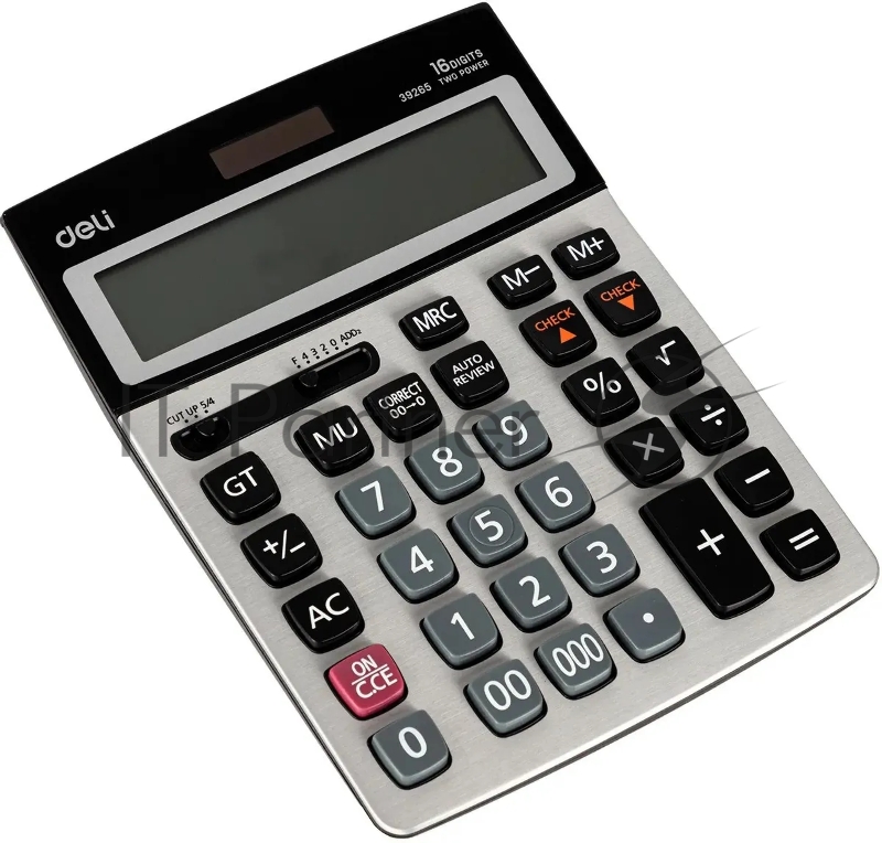 Калькулятор бухгалтерский Deli E39265 серый 16-разр.
