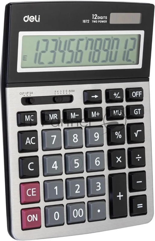 Калькулятор настольный Deli E1672 серебристый 12-разр.
