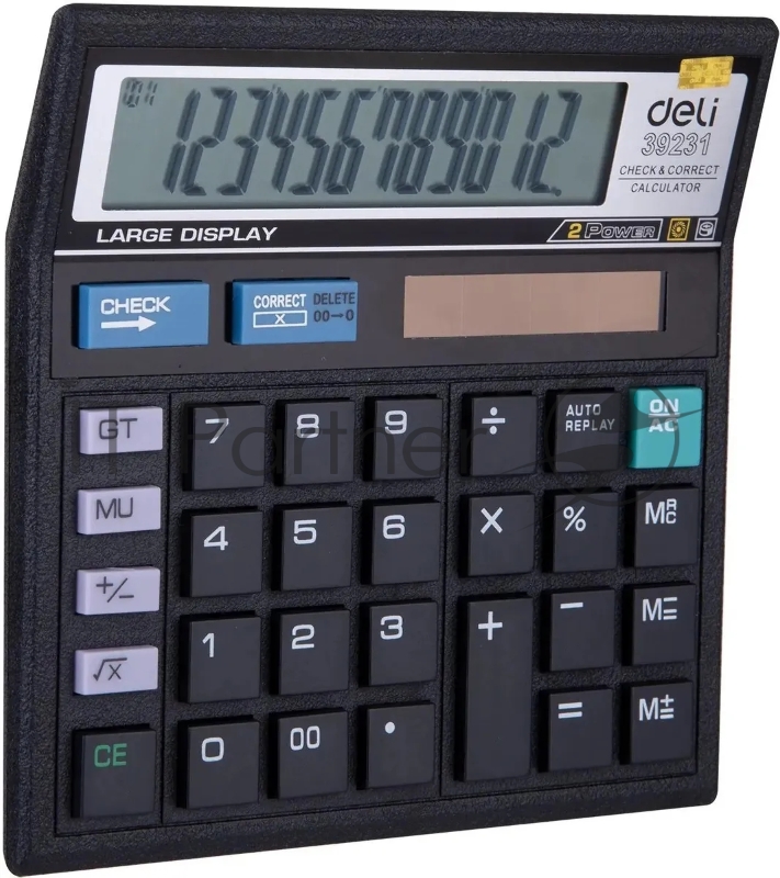 Калькулятор настольный Deli E39231 черный 12-разр.