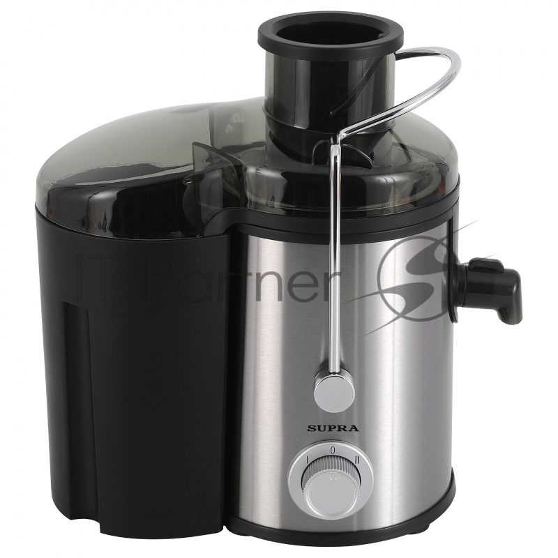 Cоковыжималка SUPRA JES-1410 (Мощность 400 Вт, 2 скорости, Диаметр загрузочной горловины под яблоко. Контейнер для мякоти. Корпус из нержавеющей стали, Сливной носик системы Капля-стоп)