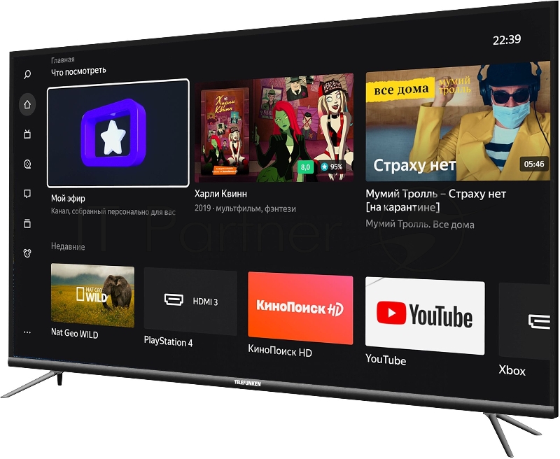 Телевизор LED Telefunken 65 TF-LED65S03T2SU черный Ultra HD 50Hz DVB-T DVB-T2 DVB-C USB WiFi Smart TV ДА