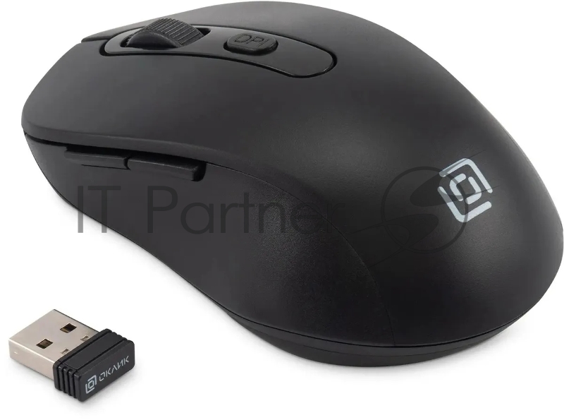 Мышь Оклик/Oklick 677MW черный оптическая (1600dpi) беспроводная USB (6but)