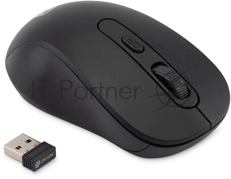 Мышь Оклик/Oklick 677MW черный оптическая (1600dpi) беспроводная USB (6but)