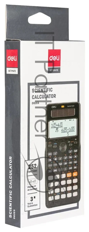 Калькулятор научный Deli ED82ES черный 10+2-разр.