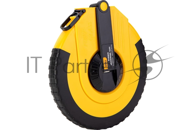 Мерная лента Deli DL9850ZY 50м x 14.5мм Ударопрочный корпус. Основной класс точности. Метрическое полотно из стекловолокна и ПВХ.