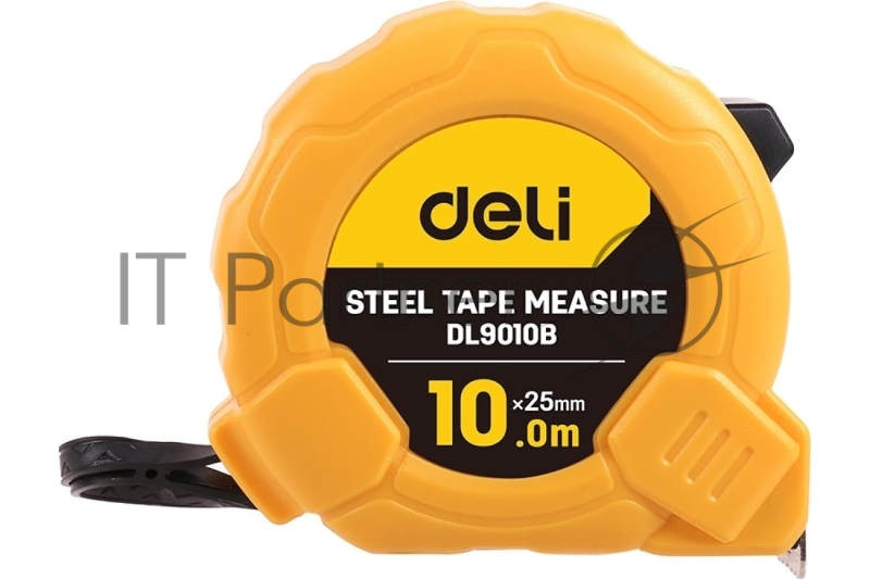 Рулетка Deli DL9010B 10м*25мм Метрическая. Корпус ударопрочный, компактный.