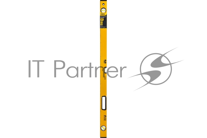 Строительный уровень Deli DL291000 1000мм Алюминиевый сплав. Мягкая резина на обоих концах. Магнит для удобства эксплуатации. Измерение под углом 45°.