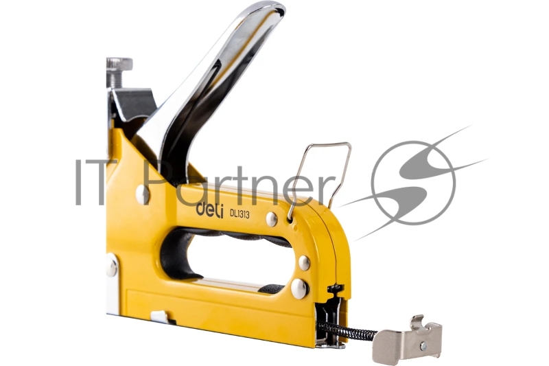 Мебельный степлер Deli DL1313 3-в-1. 4-8мм. 0,6 кг. Полностью стальная конструкция. Подходит для D/U/T.