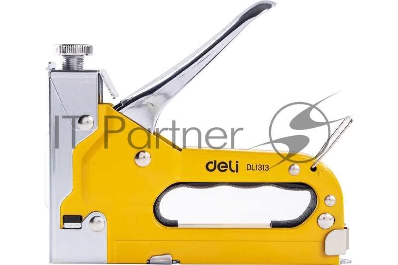 Мебельный степлер Deli DL1313 3-в-1. 4-8мм. 0,6 кг. Полностью стальная конструкция. Подходит для D/U/T.