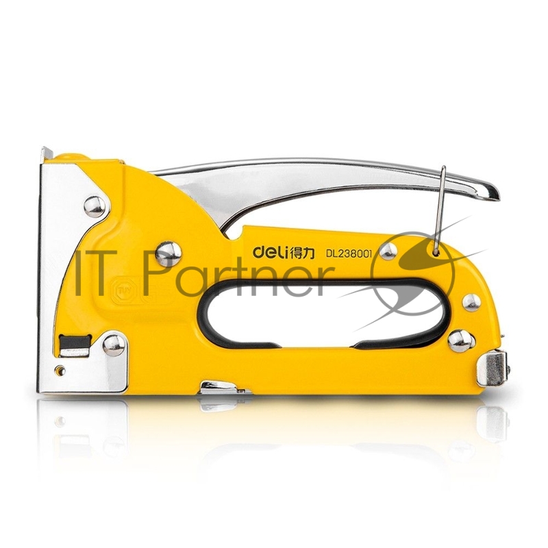 Мебельный степлер Deli DL238001 4-8мм. Полностью стальная конструкция.