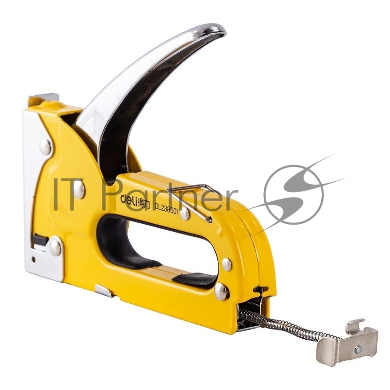 Мебельный степлер Deli DL238001 4-8мм. Полностью стальная конструкция.