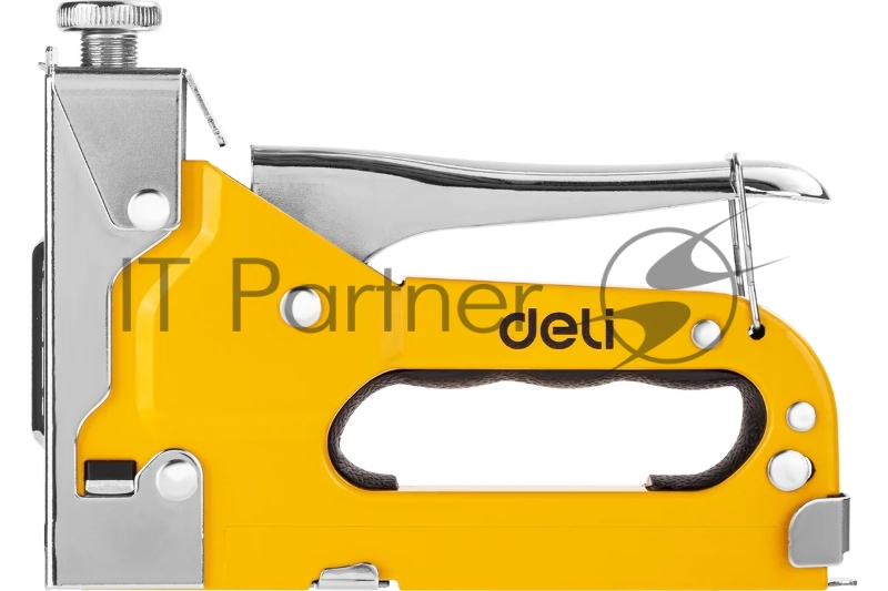 Мебельный степлер Deli DL238104 с набором скоб Набор: 2000шт дверные гвозди. 2000шт Т-гвозди. 2000шт U-гвозди.