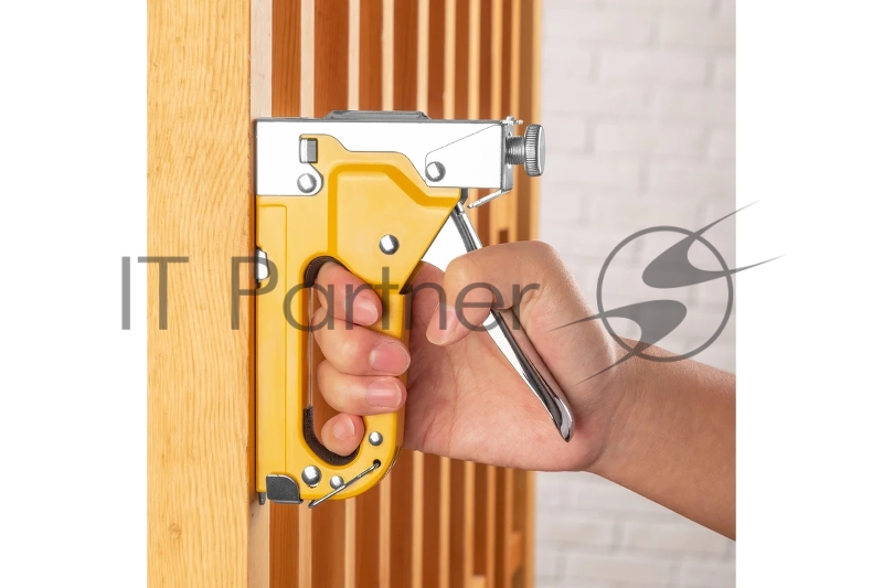 Мебельный степлер Deli DL238104 с набором скоб Набор: 2000шт дверные гвозди. 2000шт Т-гвозди. 2000шт U-гвозди.