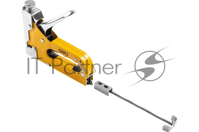 Мебельный степлер Deli DL238104 с набором скоб Набор: 2000шт дверные гвозди. 2000шт Т-гвозди. 2000шт U-гвозди.