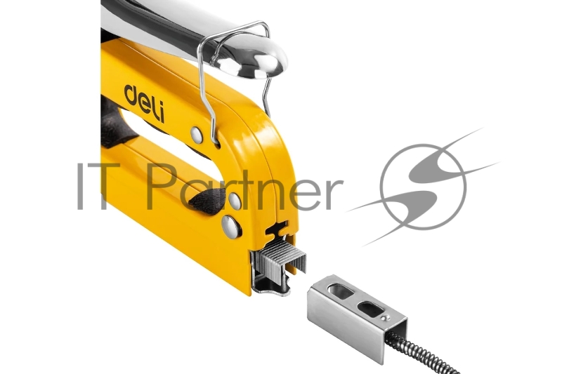 Мебельный степлер Deli DL238104 с набором скоб Набор: 2000шт дверные гвозди. 2000шт Т-гвозди. 2000шт U-гвозди.
