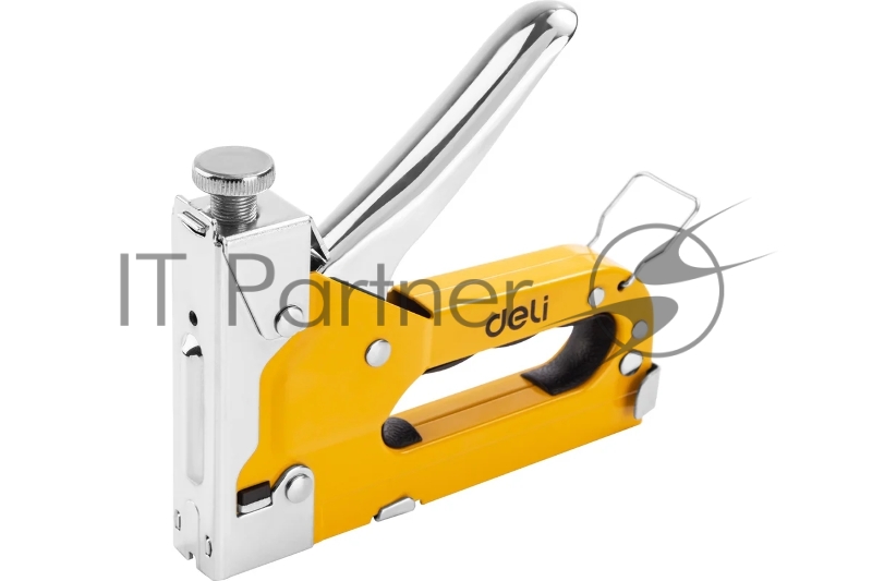 Мебельный степлер Deli DL238104 с набором скоб Набор: 2000шт дверные гвозди. 2000шт Т-гвозди. 2000шт U-гвозди.