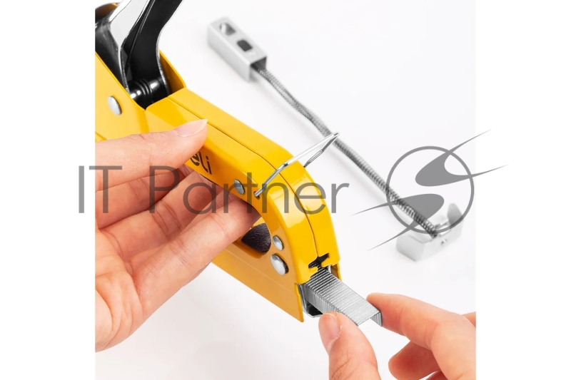 Мебельный степлер Deli DL238104 с набором скоб Набор: 2000шт дверные гвозди. 2000шт Т-гвозди. 2000шт U-гвозди.