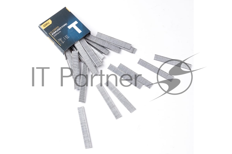 Набор скоб для степлера (Тип T) Deli DL238010 (10 х 2 х 1,2мм * 2000 шт) Нержавеющая сталь.