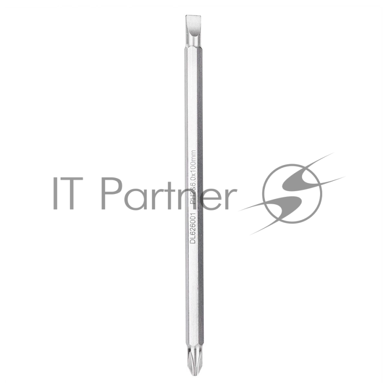 Двухсторонняя отвертка Deli DL626001 PH2+SL6x100мм Спецификация продукта.: 6/PH2x100мм. Материал хвостовика: Cr-V. Длина: 210 мм. Длина: 100 мм. Диаметр хвостовика: 6,3 мм.