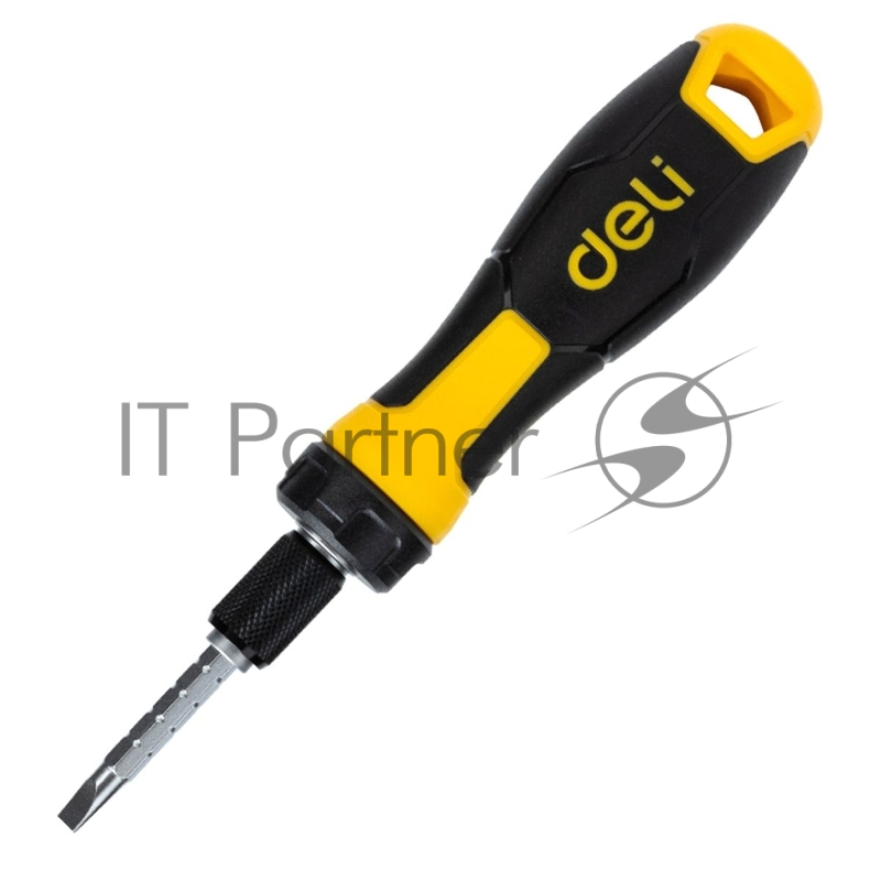 Двухсторонняя отвертка с трещеткой Deli DL626011 PH2+SL6x180мм 6/PH2x180мм. Материал биты: Cr-V. Общая длина: 180-230 мм. Диаметр хвостовика: 6,3 мм.