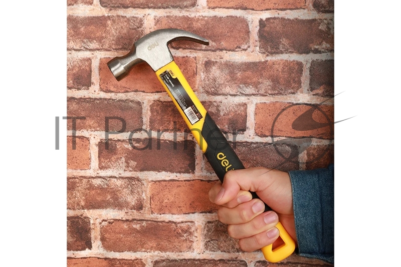 Молоток-гвоздодер Deli DL5001 250 гр Фибергласовая рукоять.