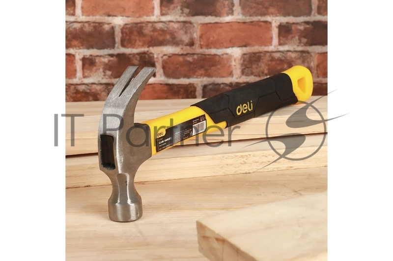 Молоток-гвоздодер Deli DL5002 500 гр Фибергласовая рукоять.