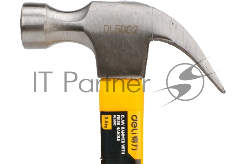 Молоток-гвоздодер Deli DL5002 500 гр Фибергласовая рукоять.