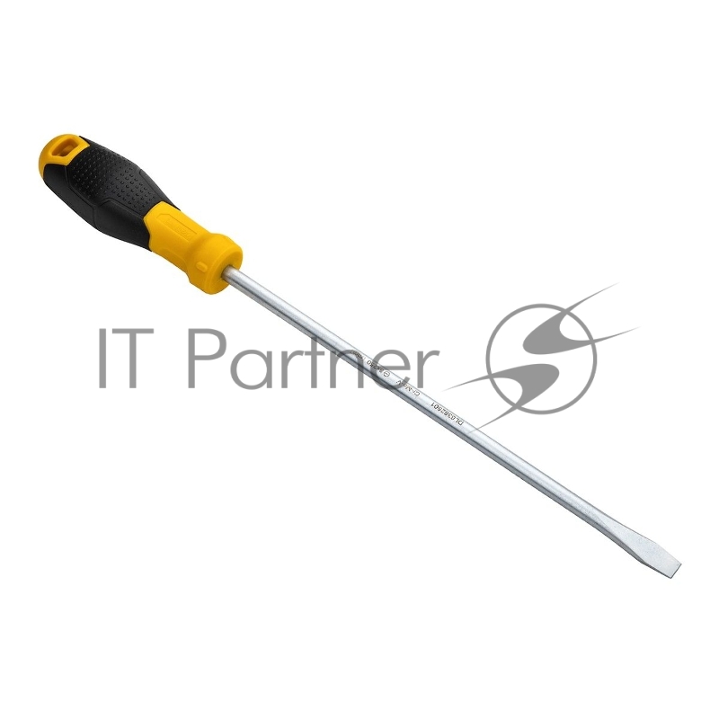 Шлицевая отвертка Deli DL6382501 8х250мм Материал: CR-V. Двухкомпонентная ручка. Хромированная.