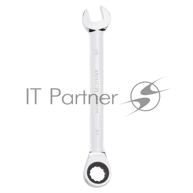 Набор комбинированных ключей с трещоткой 8 шт Deli DL140108T Спецификация: 8,10,12,13,14,15,17,19мм. Сталь 40 Cr. Трещётка 50BV30 72Т.