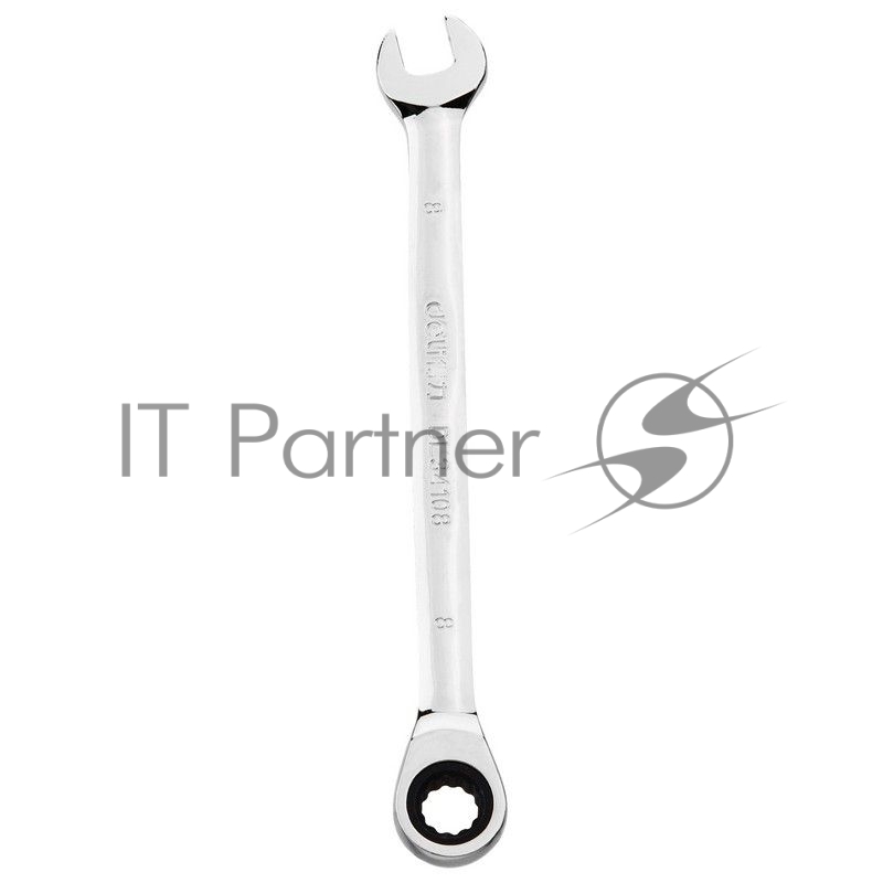 Набор комбинированных ключей с трещоткой 8 шт Deli DL140108T Спецификация: 8,10,12,13,14,15,17,19мм. Сталь 40 Cr. Трещётка 50BV30 72Т.