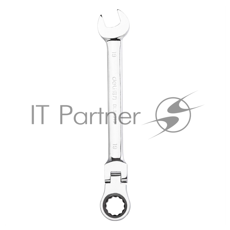 Набор комбинированных шарнирных ключей с трещоткой 8 шт Deli DL140208T Спецификация: 8,10,12,13,14,15,17,19мм. Сталь 40 Cr. Трещётка 50BV30 72Т.