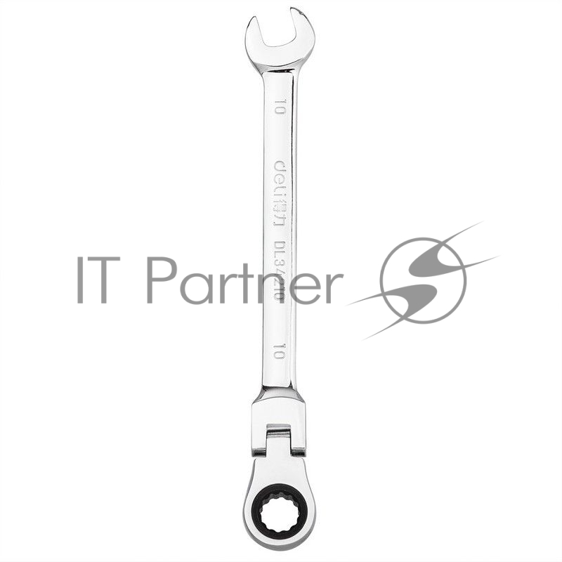 Набор комбинированных шарнирных ключей с трещоткой 8 шт Deli DL140208T Спецификация: 8,10,12,13,14,15,17,19мм. Сталь 40 Cr. Трещётка 50BV30 72Т.