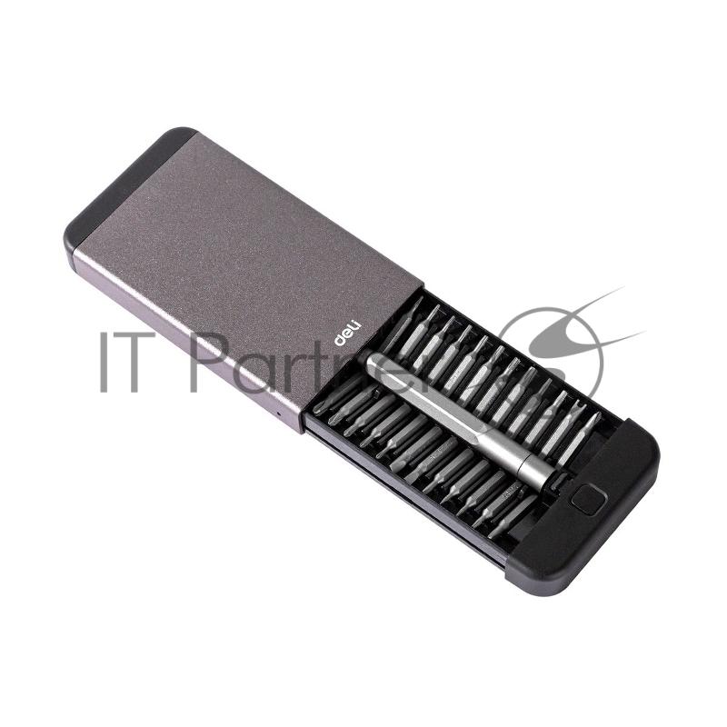 Набор прецизионных отверток Deli DL3525 25 предметов Корпус из алюминиевого сплава.