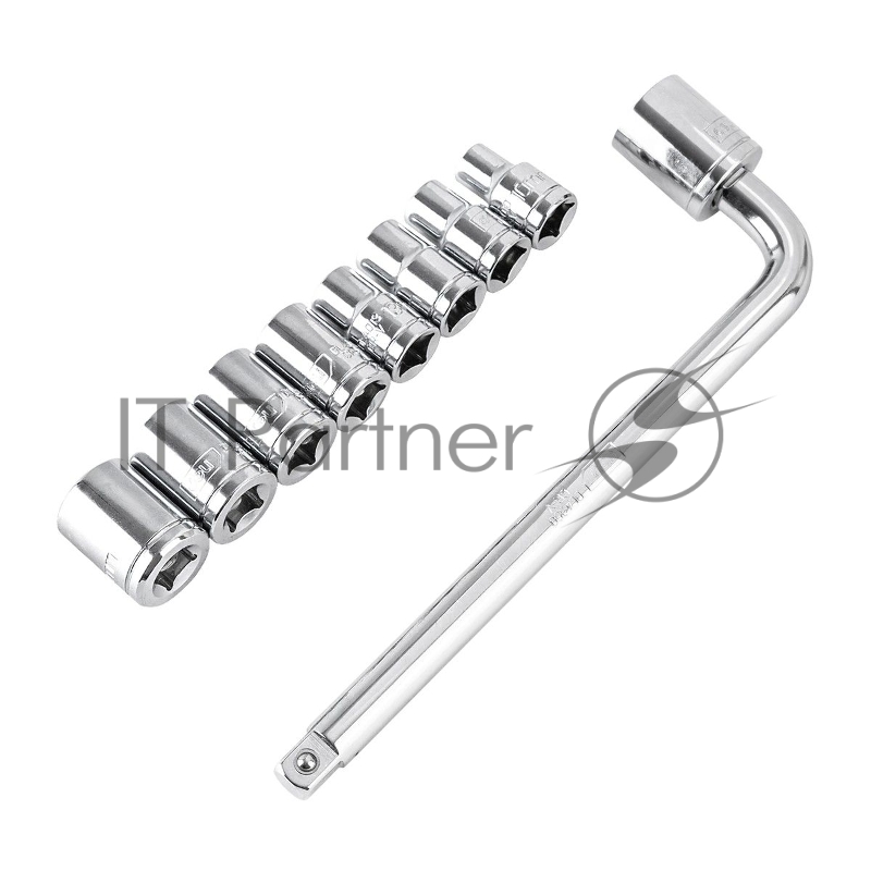 Набор торцевых ключей 10 шт Deli DL2010T Материал: 50BV30. Набор инструментов из 10 шт.:Головка серии 12,5 мм, 9 шт. (10, 12, 13, 14, 17, 19, 21, 22, 24 мм). Металлический кейс.