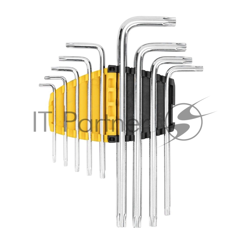 Набор шестигранных ключей TORX Deli DL3091 9 шт. Размер: 1/16”-3/8”. Хромированный. Технические характеристики: Т10,Т15,Т20,Т25,Т27,Т30,Т40,Т4