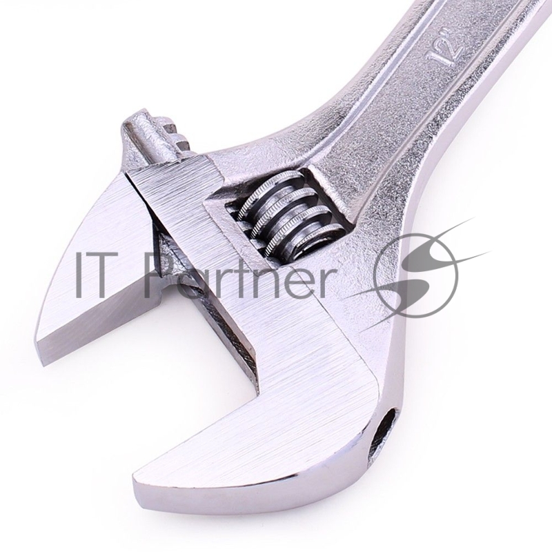 Разводной ключ Deli DL012A 12 Длина: 300 мм. Регулируемый размер зажима: 0-36 мм. Кованая специальная инструментальная сталь. Хромированная отделка.