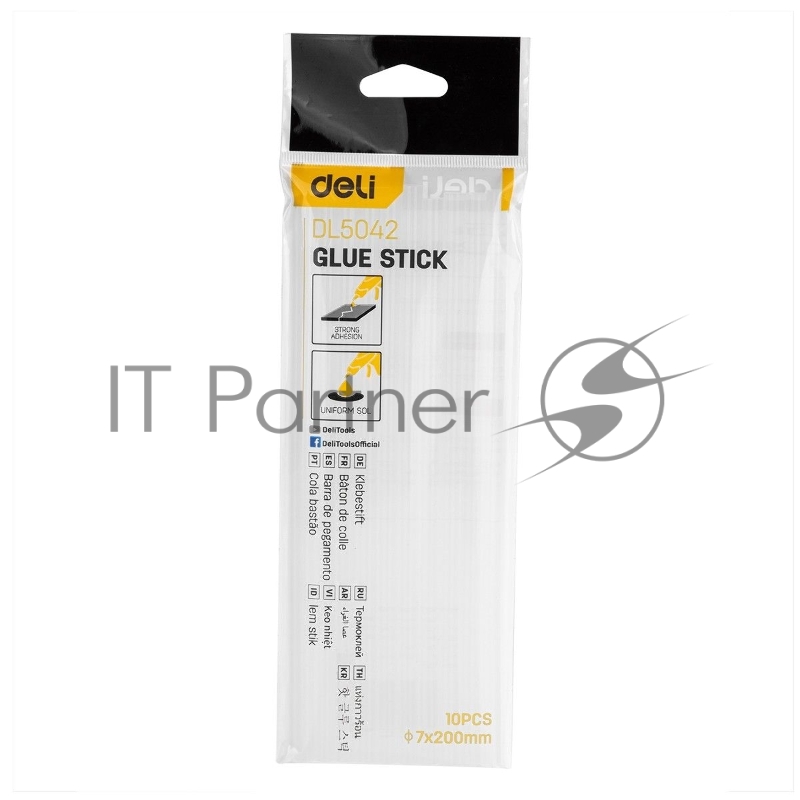 Стержни клеевые Deli DL5042 7х200мм 10 шт. Цвет белый
