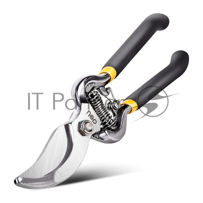 Секатор Deli DL2778 Размер 210 мм. Макс диаметр резки 10 мм. Сталь 55С. Термообработанная поверхность. Ручка из ПВХ.